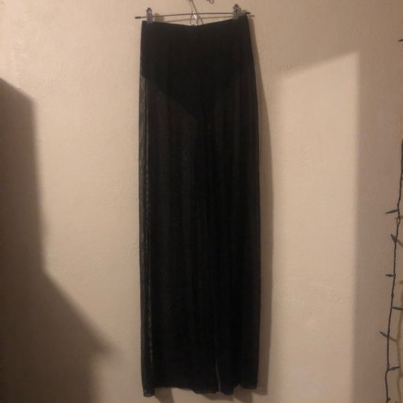 micro mesh see-through high-waisted pant - Picture 2 of 4